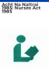 Acht_Na_naltrai_1985__Nurses_act_1985