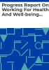 Progress_report_on_Working_for_health_and_well-being_1998_-_2001