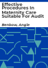 Effective_procedures_in_maternity_care_suitable_for_audit